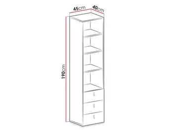Planeta Bokhylla 45 cm i Trä - Blå|Vit - Förvaring - Hylla - Bokhylla