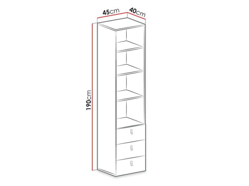 Planeta Bokhylla 45 cm i Trä - Svart|Beige - Förvaring - Hylla - Bokhylla