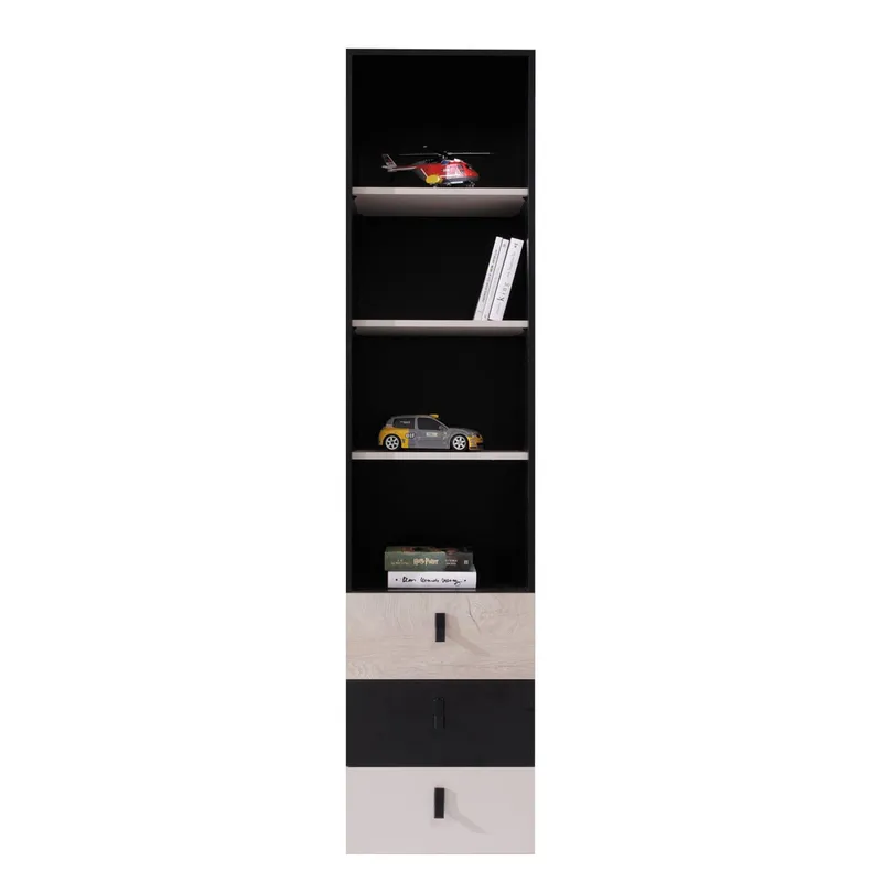 Planeta Bokhylla 45 cm i Trä, Svart|Beige