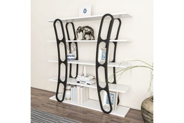 Quenla Bokhylla 120 cm - Svart/Vit - Förvaring - Hylla - Bokhylla