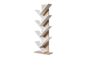 Ranko Bokhylla 46 cm - Rödfärgat trä/Vit - Förvaring - Hylla - Bokhylla
