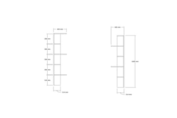 Ruigoord Bokhylla 40 cm - Ek - Förvaring - Hylla - Bokhylla