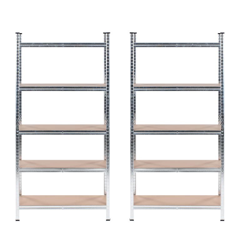 Set med 2 Garagehyllor Xitta 75 cm - Silver/Brun - Förvaring - Hylla - Utomhushylla