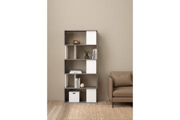 Shivani Bokhylla 80 cm - Mörkgrå/Vit - Förvaring - Hylla - Bokhylla