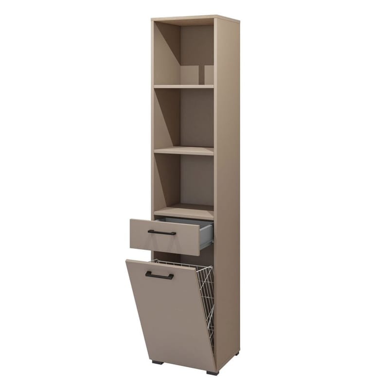 Skåp Rosa 1 låda 1 dörr - Förvaring - Hylla - Bokhylla