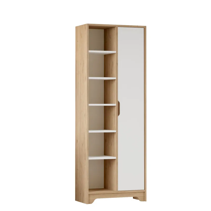 Solor Bokhylla 72 cm i Ek, Vit|Brun