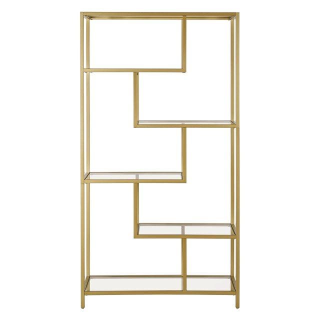 Sorena Bokhylla 90x172 cm, Guld/transparent