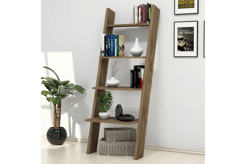 Bokhylla Tyrsberget 56 cm - Brun - Förvaring - Hylla - Steghylla & trapphylla