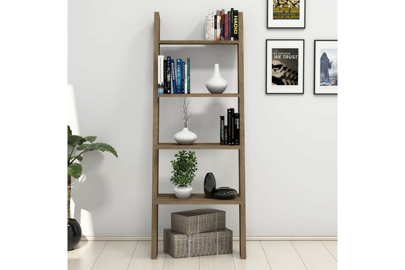 Bokhylla Tyrsberget 56 cm - Brun - Förvaring - Hylla - Steghylla & trapphylla