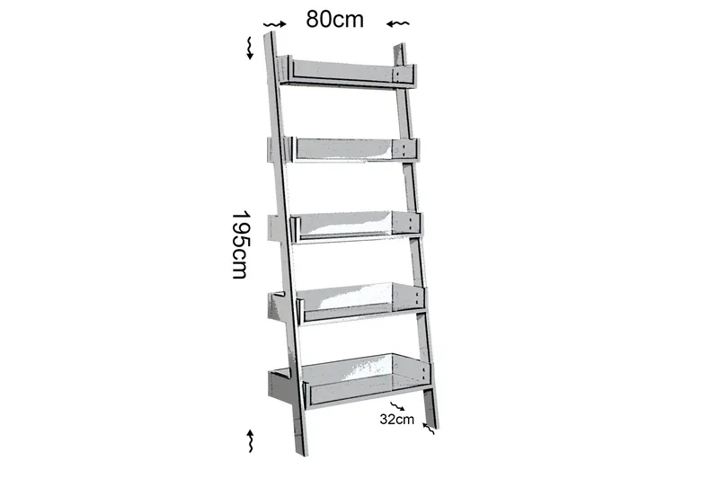 Comfortale Bokhylla - Ek - Förvaring - Hylla - Steghylla & trapphylla