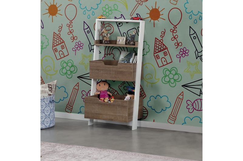 Comfortale Förvaringshylla - Brun/Vit - Förvaring - Hylla - Steghylla & trapphylla