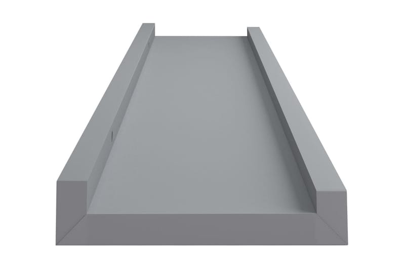 Tavellist 2 st grå 60x9x3 cm MDF - Grå - Boklist - Tavelhylla & tavellist