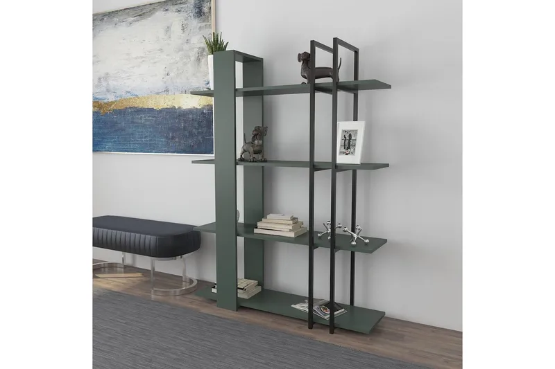 Thyra Bokhylla 120 cm - Grön/Svart - Förvaring - Hylla - Bokhylla