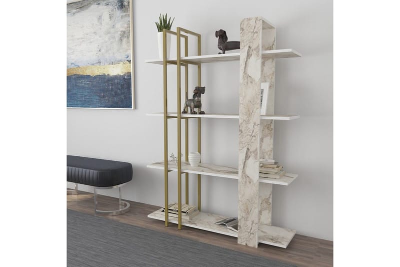 Thyra Bokhylla 120 cm - Guld - Förvaring - Hylla - Bokhylla