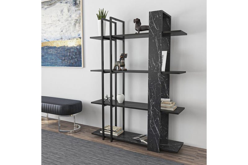 Thyra Bokhylla 120 cm - Svart/Vit - Förvaring - Hylla - Bokhylla