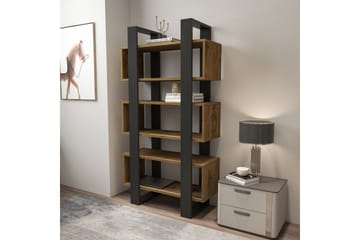 Thyric Bokhylla 80 cm - Valnöt/Antracit - Förvaring - Hylla - Bokhylla