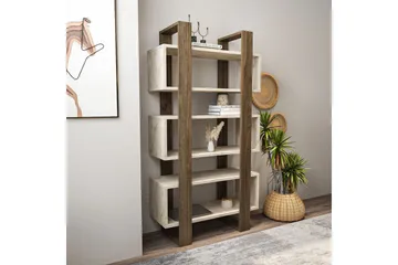 Thyric Bokhylla 80 cm - Valnöt/Travertine - Förvaring - Hylla - Bokhylla