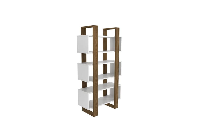 Thyric Bokhylla 80 cm - Valnöt/Vit - Förvaring - Hylla - Bokhylla