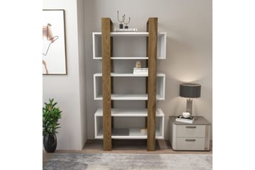 Thyric Bokhylla 80 cm - Valnöt/Vit - Förvaring - Hylla - Bokhylla