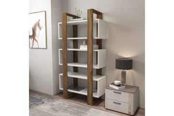 Thyric Bokhylla 80 cm - Valnöt/Vit - Förvaring - Hylla - Bokhylla