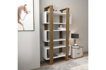 Thyric Bokhylla 80 cm - Valnöt/Vit - Förvaring - Hylla - Bokhylla