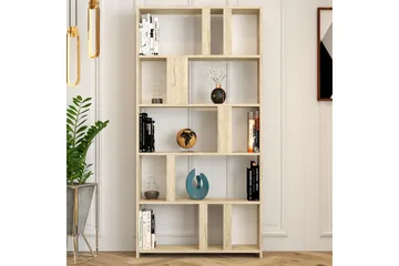 Timiza Bokhylla 90 cm i Ek - Beige - Förvaring - Hylla - Bokhylla