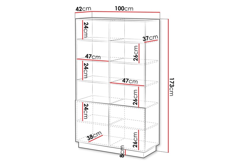 Torvalen Bokhylla 100 cm - Beige - Förvaring - Hylla - Bokhylla