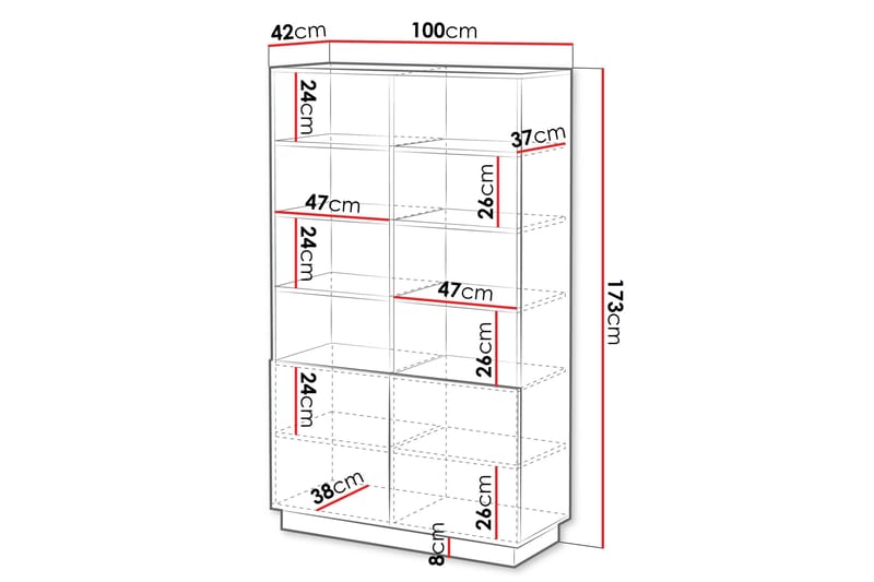 Torvalen Bokhylla 100 cm - Svart - Förvaring - Hylla - Bokhylla