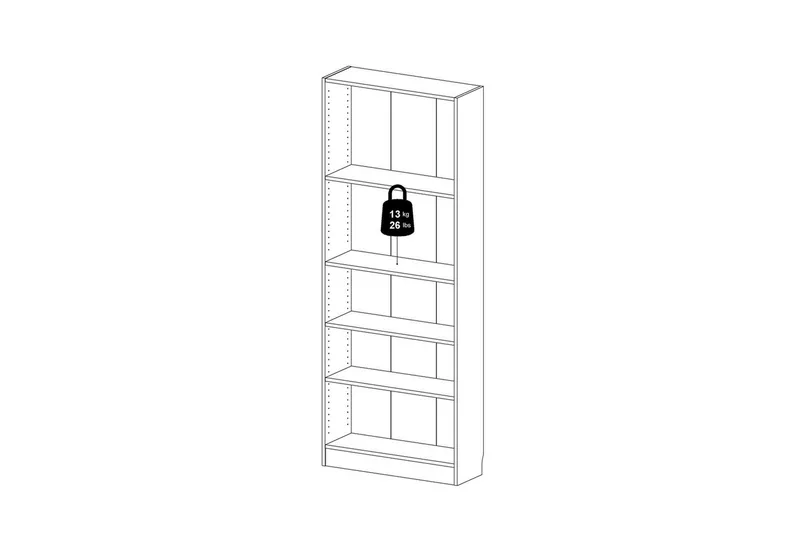 Trysil Bokhylla 79 cm - Vit - Förvaring - Hylla - Bokhylla