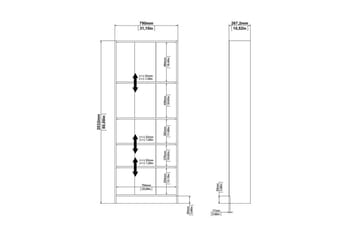 Trysil Bokhylla 79 cm - Vit - Förvaring - Hylla - Bokhylla