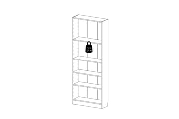 Trysil Bokhylla 79 cm - Vit - Förvaring - Hylla - Bokhylla