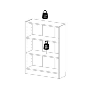 Trysil Bokhylla med 2 hyllor 79x27x107 cm - Förvaring - Hylla - Bokhylla