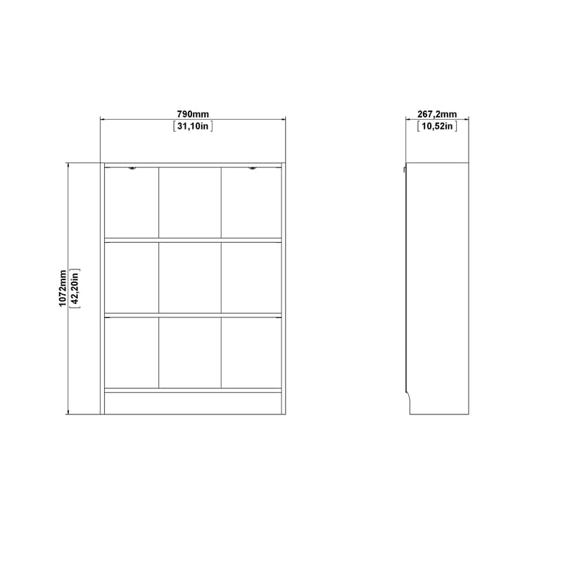 Trysil Bokhylla med 2 hyllor 79x27x107 cm - Förvaring - Hylla - Bokhylla