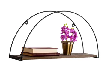 Achene Vägghylla 60x15 cm Hylla - Svart/Mörkbrun - Förvaring - Hylla - Vägghylla