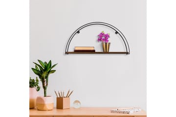 Achene Vägghylla 60x15 cm Hylla - Svart/Mörkbrun - Förvaring - Hylla - Vägghylla