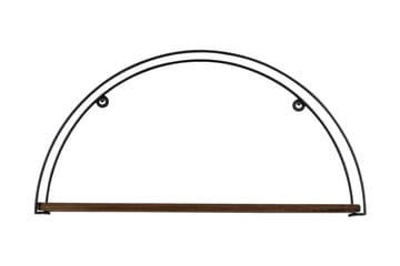 Achene Vägghylla 60x15 cm Hylla - Svart/Mörkbrun - Förvaring - Hylla - Vägghylla