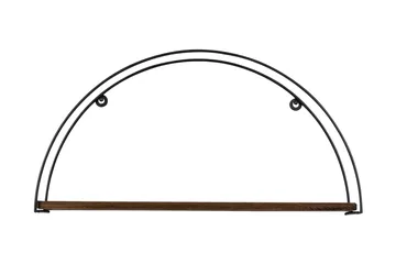 Achene Vägghylla 60x15 cm Hylla - Svart/Mörkbrun - Förvaring - Hylla - Vägghylla