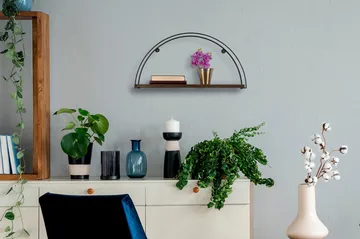 Achene Vägghylla 60x15 cm Hylla - Svart/Mörkbrun - Förvaring - Hylla - Vägghylla