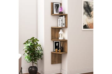 Achnas Vägghylla 30x30 cm 4 Hyllor - Mörkbrun - Förvaring - Hylla - Vägghylla