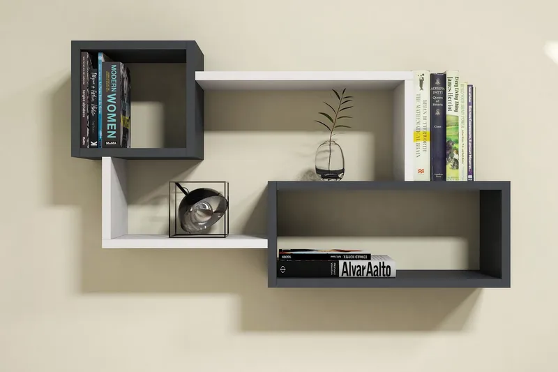Afronda Vägghylla i Trä - Svart - Förvaring - Hylla - Vägghylla