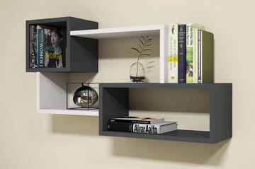 Afronda Vägghylla - Vit/Mörkgrå - Förvaring - Hylla - Vägghylla