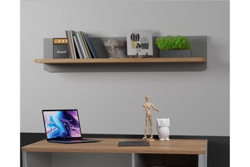 Ahmetbay Vägghylla 22x110 cm - Grå/Brun - Förvaring - Hylla - Vägghylla