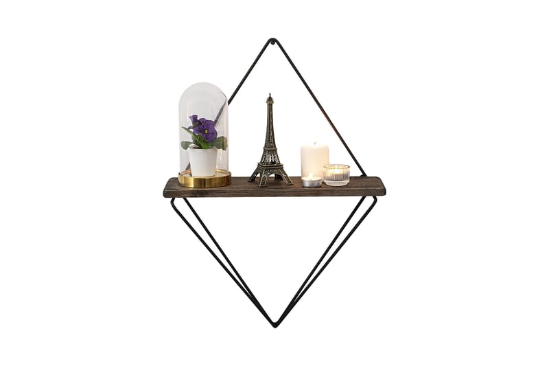 Amstelveen Vägghylla 15x27 cm - Svart/Valnöt - Förvaring - Hylla - Vägghylla