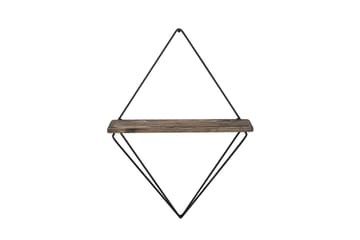 Amstelveen Vägghylla 15x27 cm - Svart/Valnöt - Förvaring - Hylla - Vägghylla