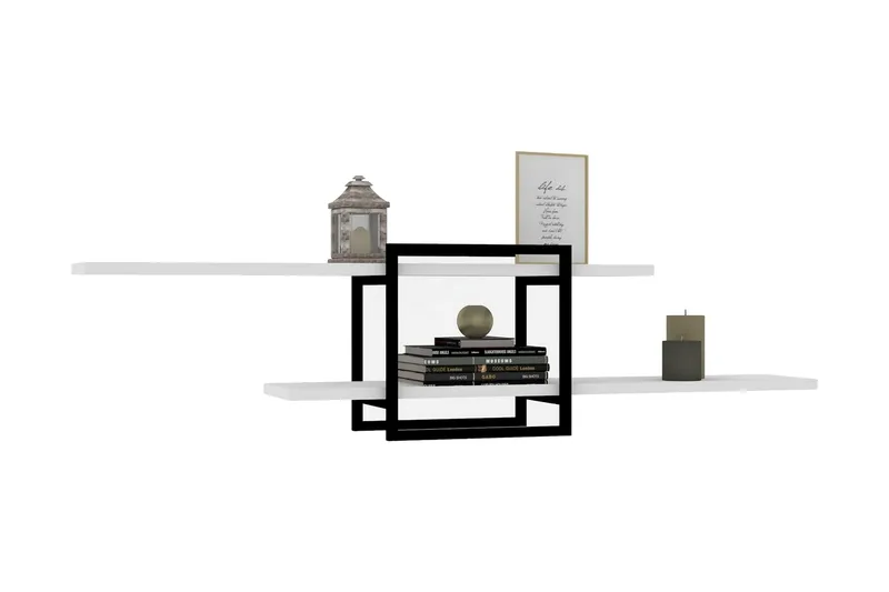 Andifli Vägghylla 120x30 cm - Vit - Förvaring - Hylla - Vägghylla