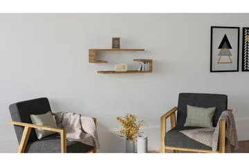 Andifli Vägghylla 60x15 cm - Brun - Förvaring - Hylla - Vägghylla