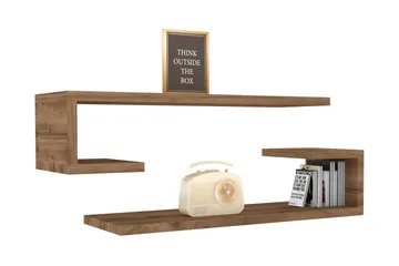 Andifli Vägghylla 60x15 cm - Brun - Förvaring - Hylla - Vägghylla