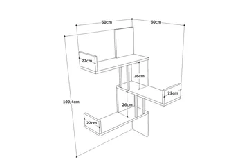 Aobrey Vägghylla 60x60 cm - Natur - Förvaring - Hylla - Vägghylla