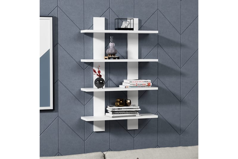 Aposonga Vägghylla 60x16 cm, Vit