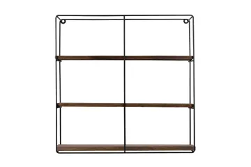 Apricus Vägghylla 60x15 cm 3 Hyllor - Svart/Mörkbrun - Förvaring - Hylla - Vägghylla